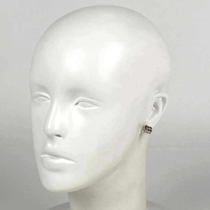 Gucci Double G Earrings 925 Silver Ladies