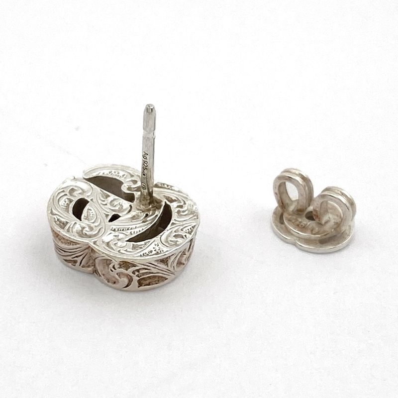 Gucci Double G Earrings 925 Silver Ladies