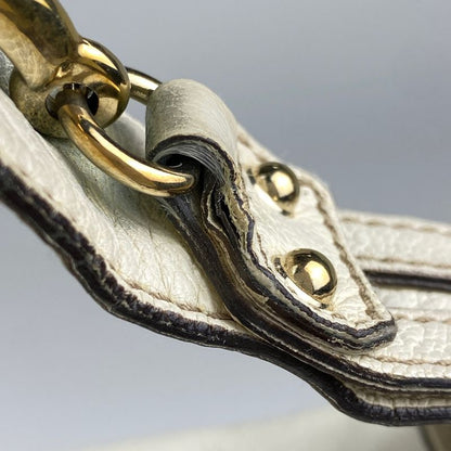 Gucci Horsebit Shoulder Bag Handbag Shoulder Bag Leather Ivory 170014 Women