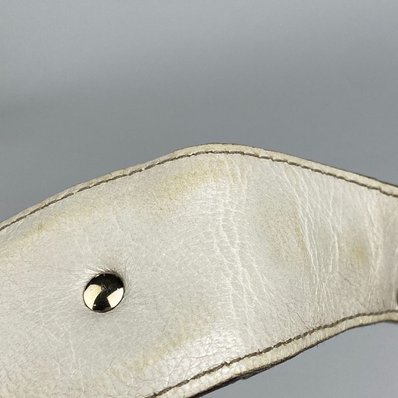 Gucci Horsebit Shoulder Bag Handbag Shoulder Bag Leather Ivory 170014 Women