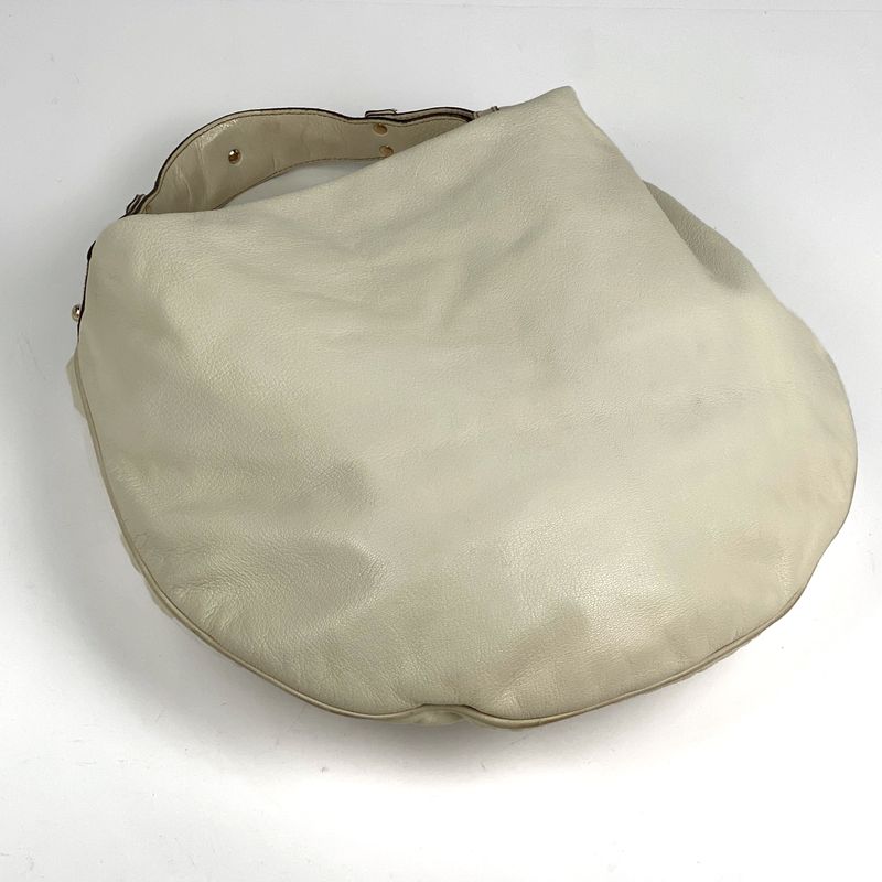 Gucci Horsebit Shoulder Bag Handbag Shoulder Bag Leather Ivory 170014 Women