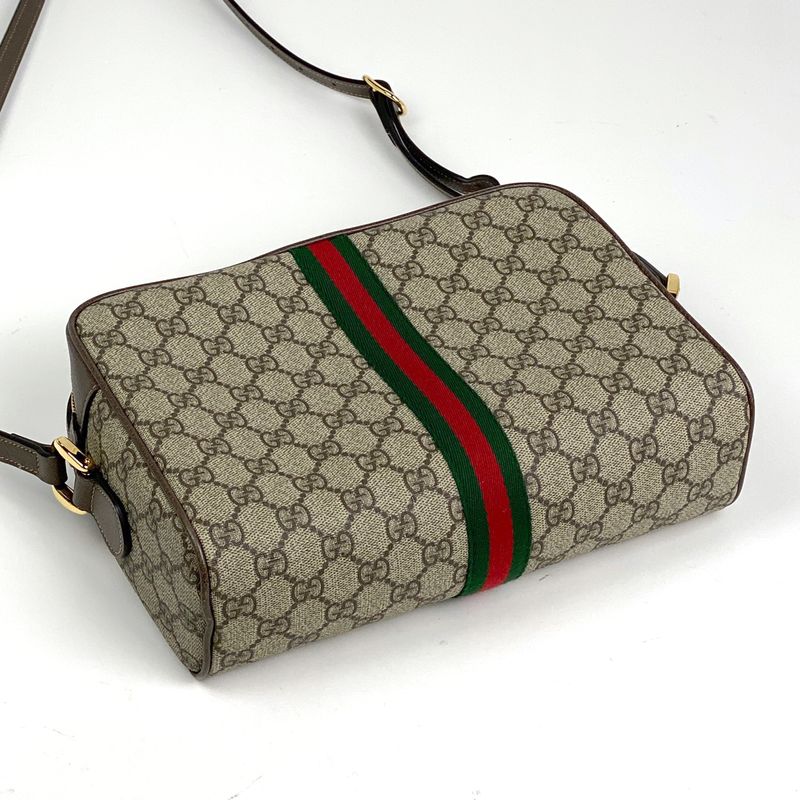 Gucci Ophidia GG Small Shoulder Bag GG Supreme Sherry Line Web Shoulder Bag