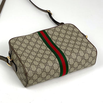 Gucci Ophidia GG Small Shoulder Bag GG Supreme Sherry Line Web Shoulder Bag
