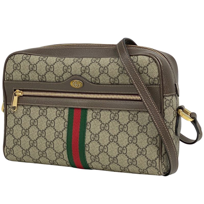 Gucci Ophidia GG Small Shoulder Bag GG Supreme Sherry Line Web Shoulder Bag