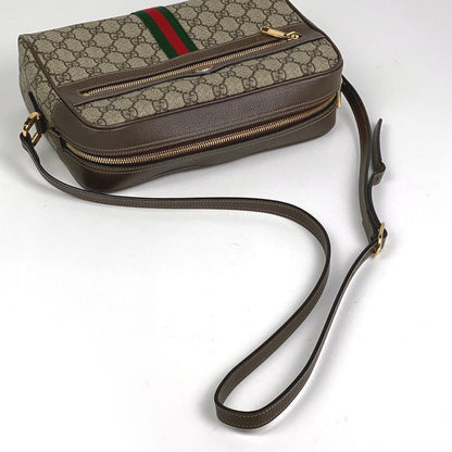 Gucci Ophidia GG Small Shoulder Bag GG Supreme Sherry Line Web Shoulder Bag