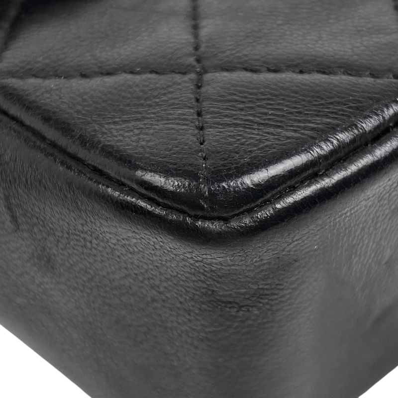 Chanel Coco Mark Chain Shoulder Bag Mini Matelasse Shoulder Bag Leather Black