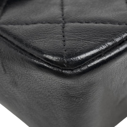 Chanel Coco Mark Chain Shoulder Bag Mini Matelasse Shoulder Bag Leather Black