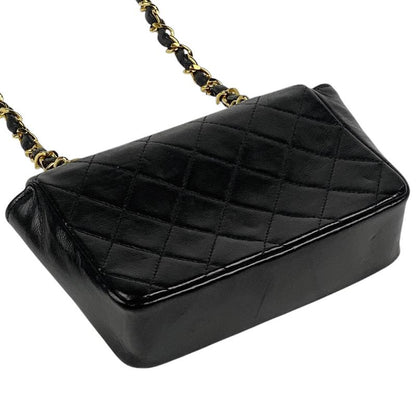Chanel Coco Mark Chain Shoulder Bag Mini Matelasse Shoulder Bag Leather Black