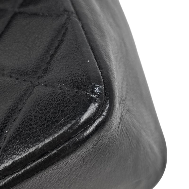 Chanel Coco Mark Chain Shoulder Bag Mini Matelasse Shoulder Bag Leather Black