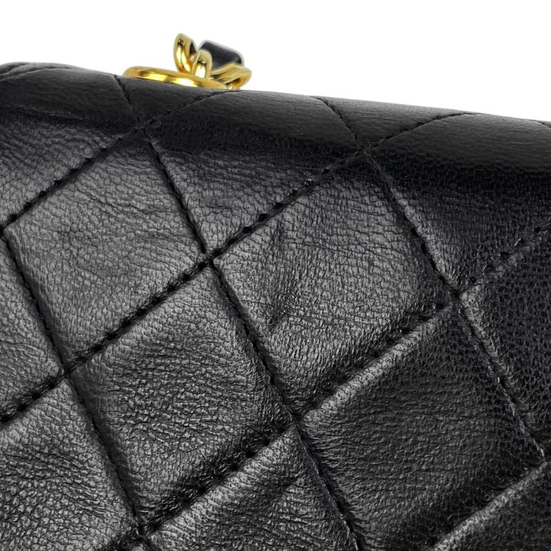 Chanel Coco Mark Chain Shoulder Bag Mini Matelasse Shoulder Bag Leather Black