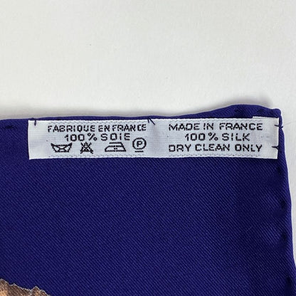 Hermes Carré 90 Feria de Sevilla Seville Holiday Scarf Silk Navy Ladies