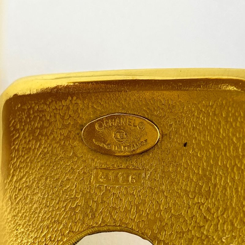 Chanel Logo Bangle Matelasse Bangle GP Gold Ladies