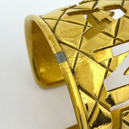 Chanel Logo Bangle Matelasse Bangle GP Gold Ladies