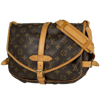 Louis Vuitton Saumur 30 Crossbody Shoulder Bag Monogram Brown M42256 Women