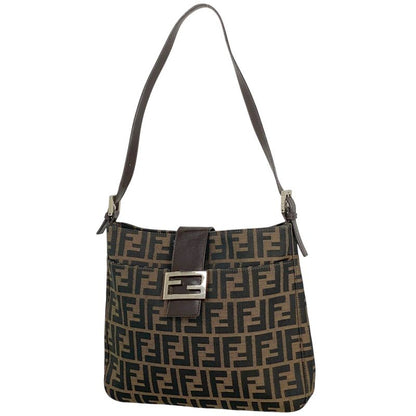 Fendi Zucca Pattern Shoulder Bag One Shoulder Bag Canvas Brown Women