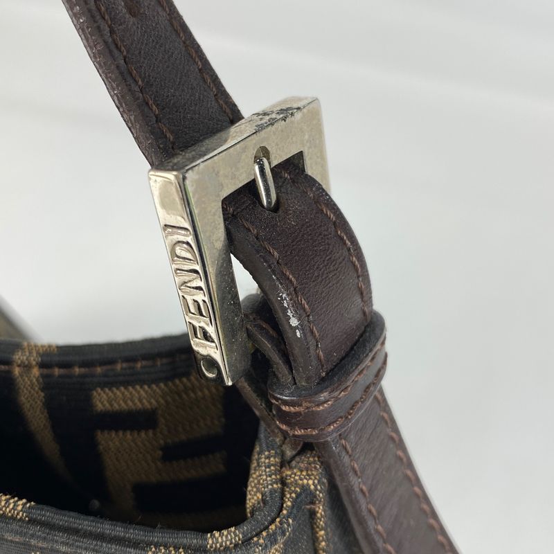 Fendi Zucca Pattern Shoulder Bag One Shoulder Bag Canvas Brown Women