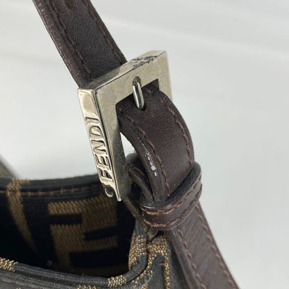 Fendi Zucca Pattern Shoulder Bag One Shoulder Bag Canvas Brown Women