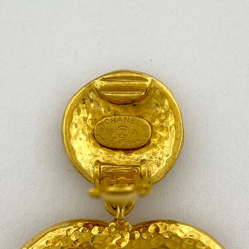 Chanel Coco Mark Earrings Swing Earrings GP Gold Ladies