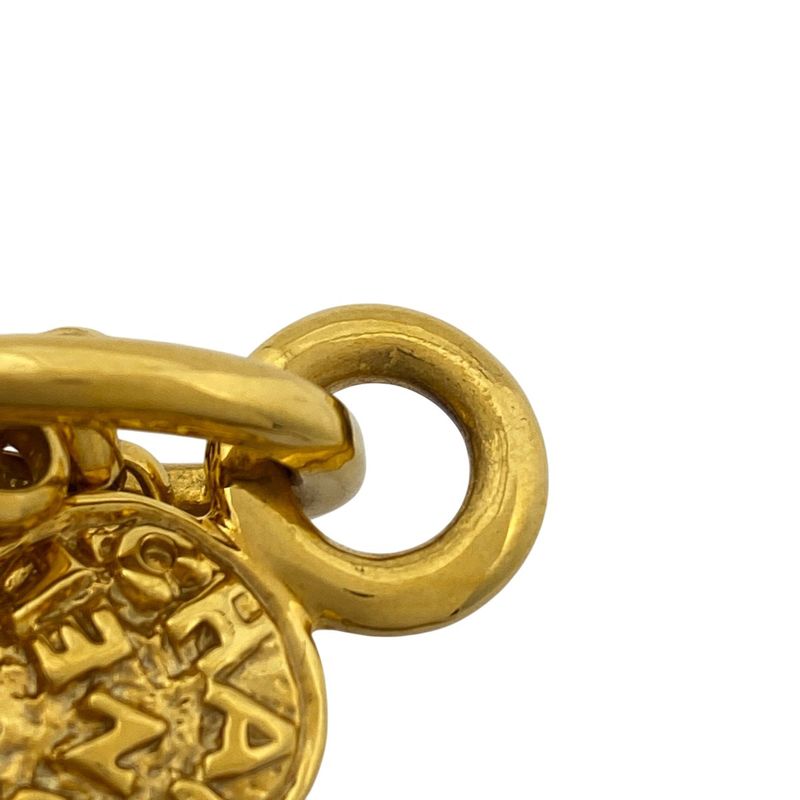 Chanel Coco Mark Chain Necklace Long Double Necklace Gold Ladies