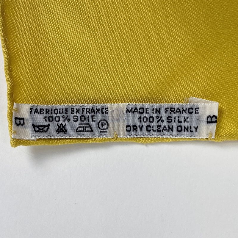 Hermes Carré 90 Neige D'antan Last Year's Snow Scarf Silk Yellow Multicolor