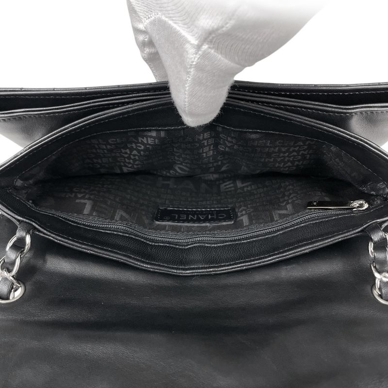 Chanel Chocobar Chain Shoulder Bag No.5 Camellia Coco Mark Shoulder Bag Leather