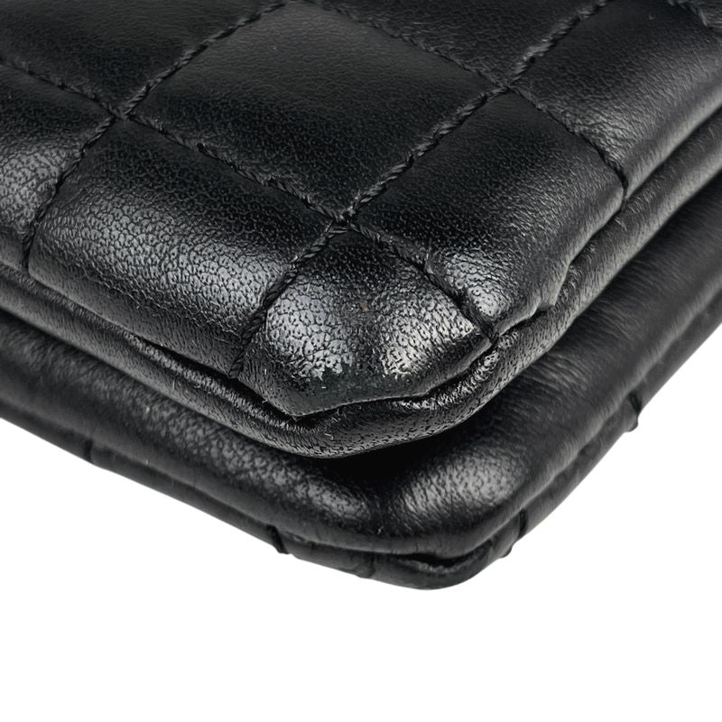 Chanel Chocobar Chain Shoulder Bag No.5 Camellia Coco Mark Shoulder Bag Leather