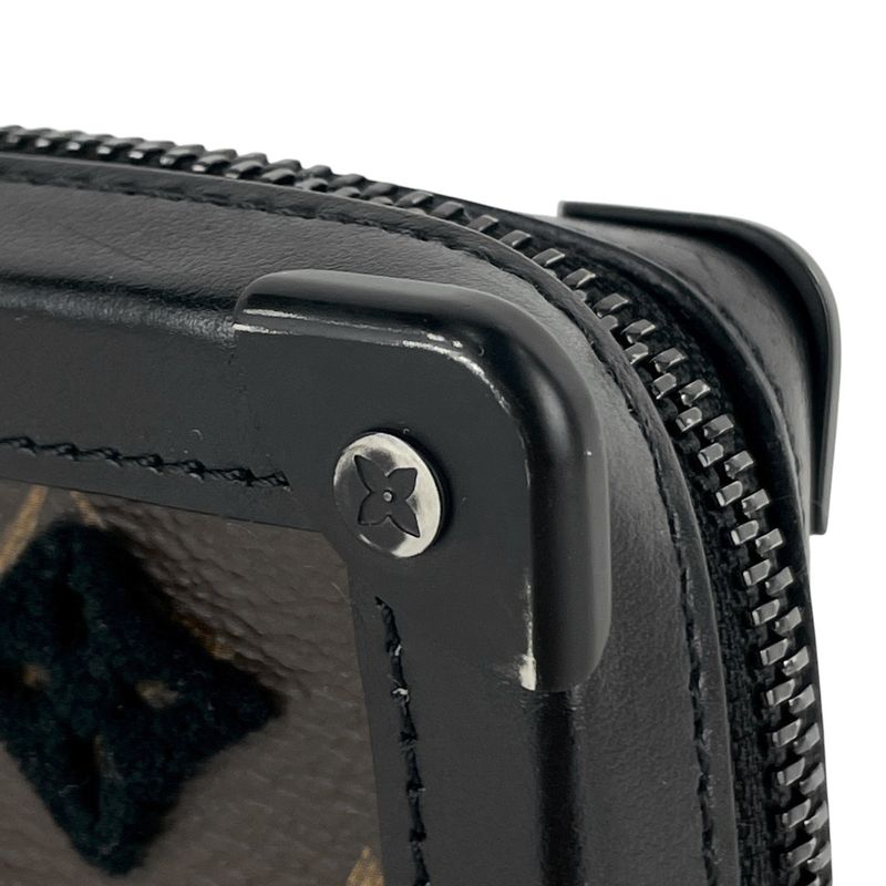 Louis Vuitton Soft Trunk Clutch Tuftage Second Bag Monogram Black Brown M45061