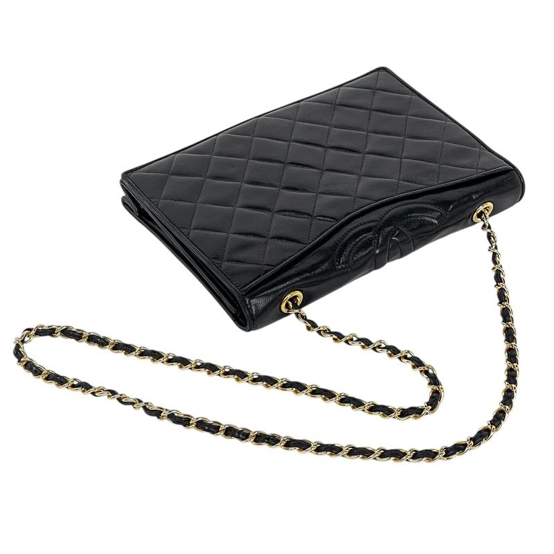 Chanel Coco Mark Chain Shoulder Bag Matelasse Shoulder Bag Black Women