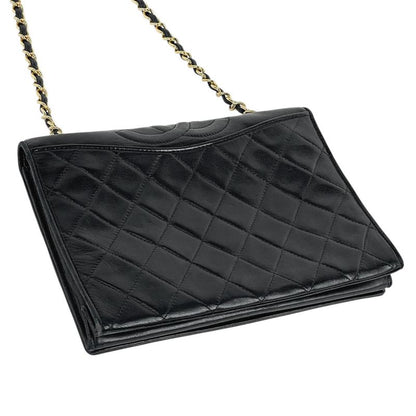 Chanel Coco Mark Chain Shoulder Bag Matelasse Shoulder Bag Black Women