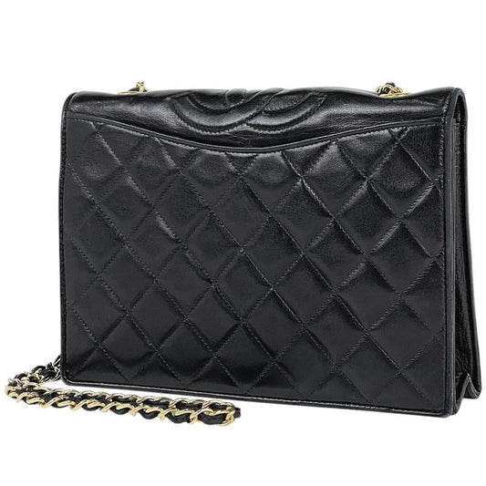 Chanel Coco Mark Chain Shoulder Bag Matelasse Shoulder Bag Black Women