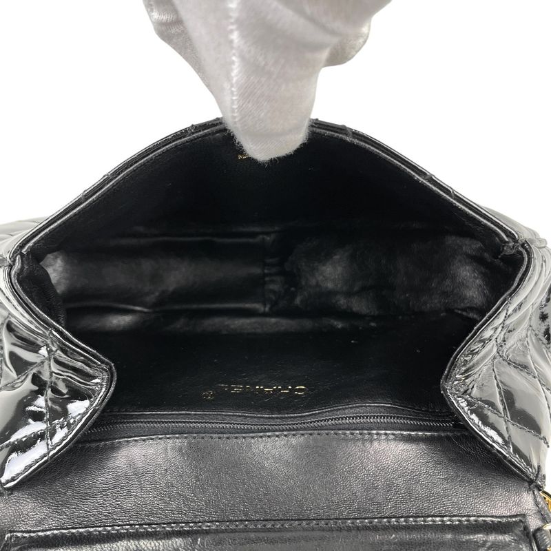 Chanel Coco Mark Fringe Chain Shoulder Bag Tassel Matelasse Enamel Shoulder Bag