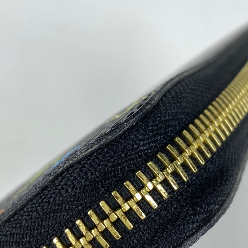 Louis Vuitton Zippy Wallet Round Zipper Long Wallet Monogram Multicolor Noir