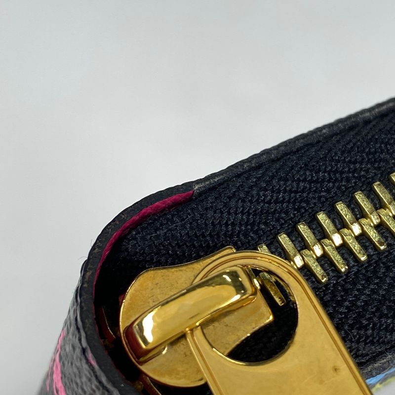 Louis Vuitton Zippy Wallet Round Zipper Long Wallet Monogram Multicolor Noir