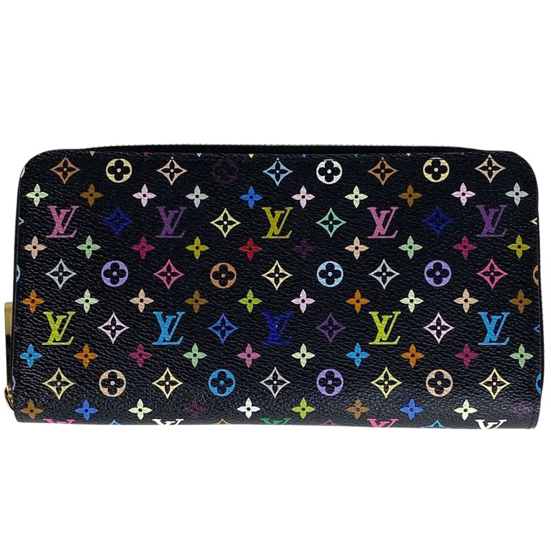 Louis Vuitton Zippy Wallet Round Zipper Long Wallet Monogram Multicolor Noir