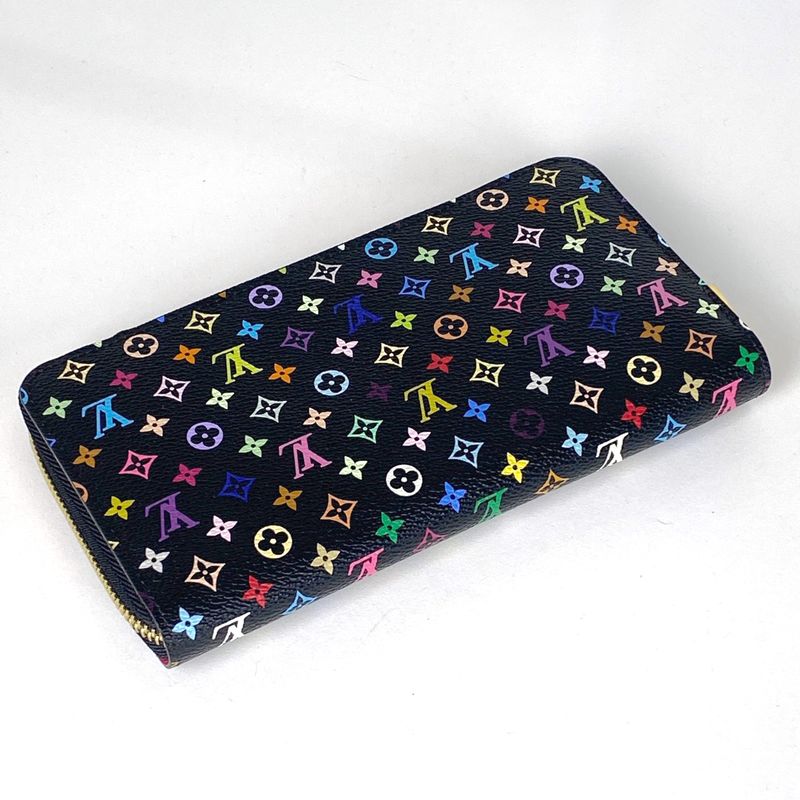 Louis Vuitton Zippy Wallet Round Zipper Long Wallet Monogram Multicolor Noir