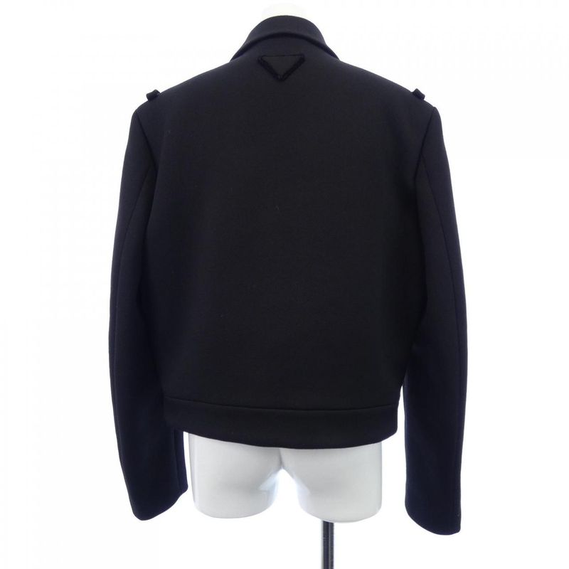 Prada Wool Blouson Jacket Triangle Logo Sgc362 S232 1vj9 Jacket