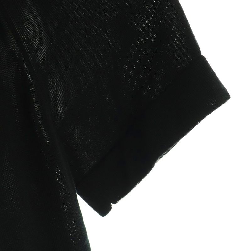 Fendi Knit Dress Long Short Sleeves 38 Black Hk - Gy57