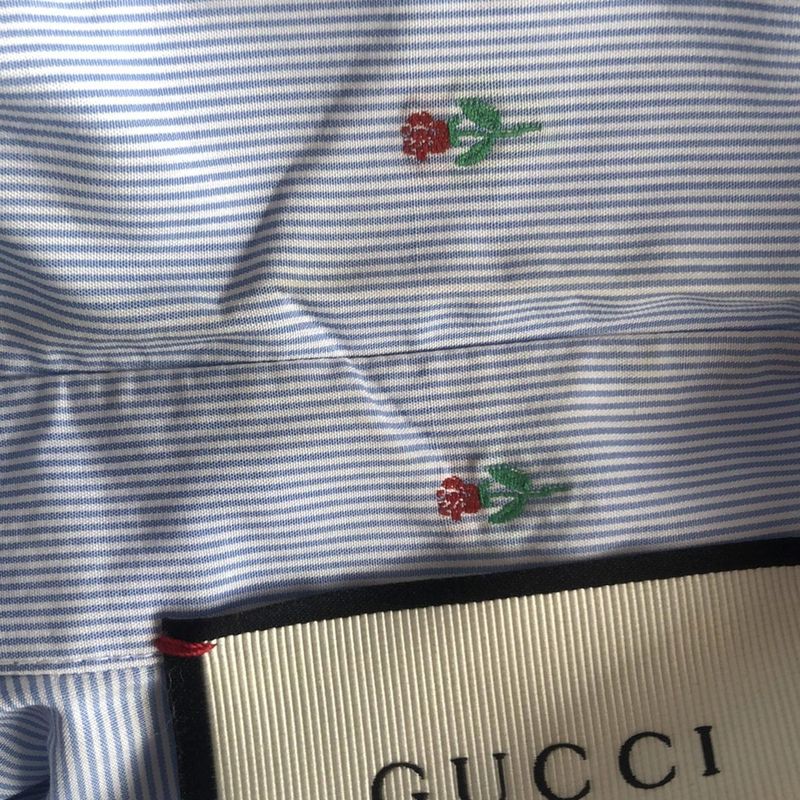 Gucci Long Sleeve Shirt Blouse Women - 430885 Light Blue X Multi