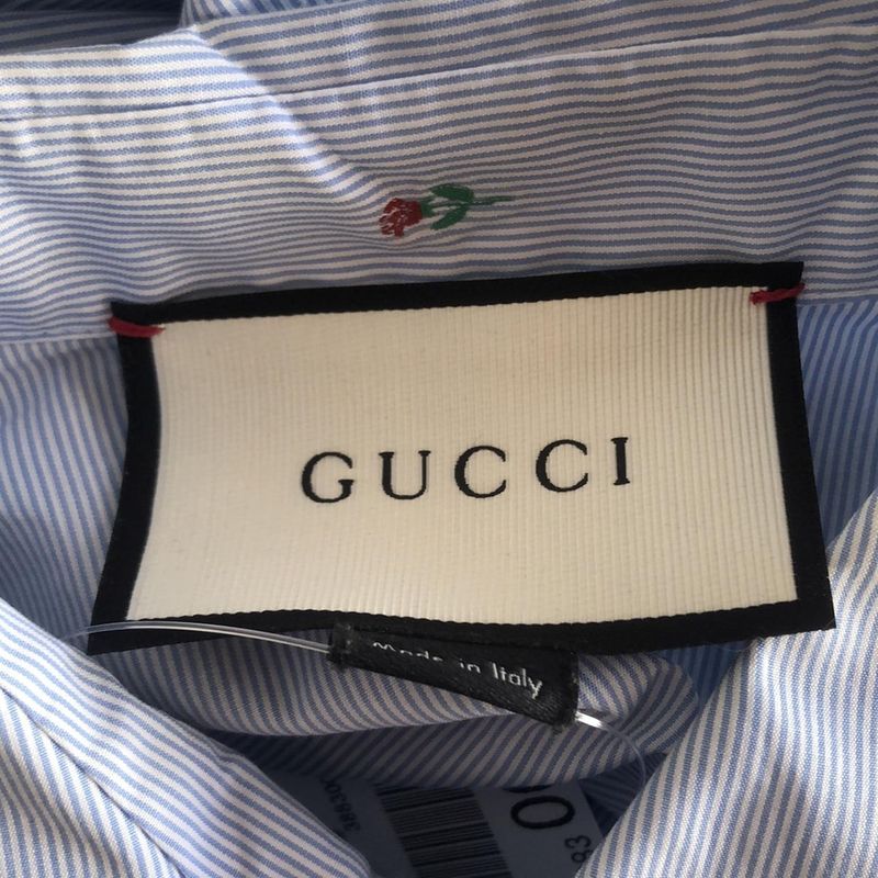 Gucci Long Sleeve Shirt Blouse Women - 430885 Light Blue X Multi