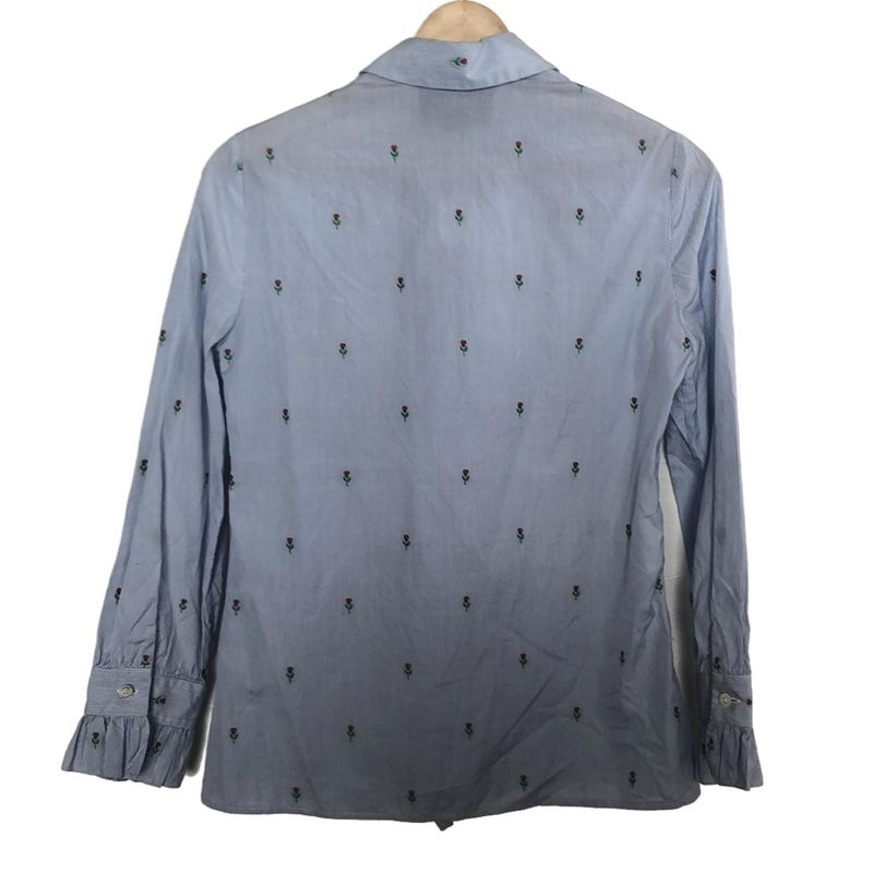 Gucci Long Sleeve Shirt Blouse Women - 430885 Light Blue X Multi