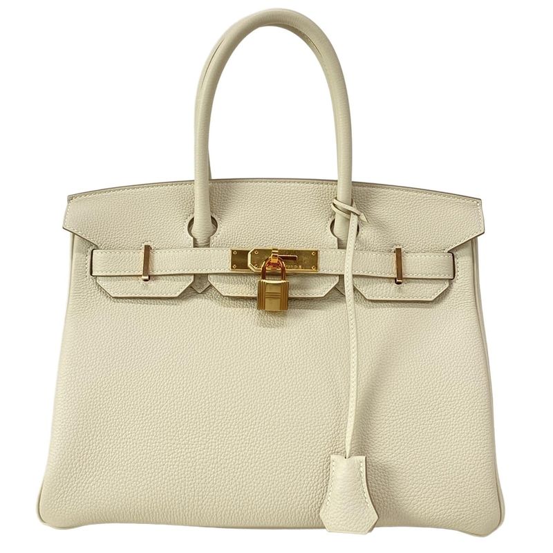 Hermes Handbag Excellent Condition Birkin 30 Cles Rose Gold Hardware