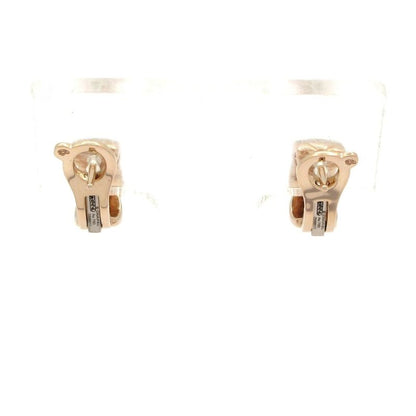 Chanel Earrings Excellent Condition Coco Crushmatelasse 18kbg X Diamonds