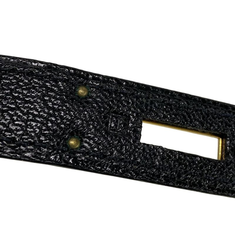 Hermes Handbag Excellent Condition Kelly 28 Black Outer Stitching Gold Hardware