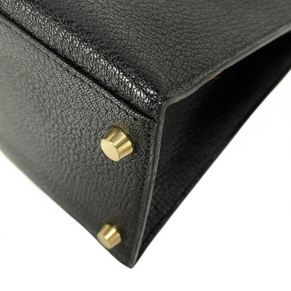 Hermes Handbag Excellent Condition Kelly 28 Black Outer Stitching Gold Hardware