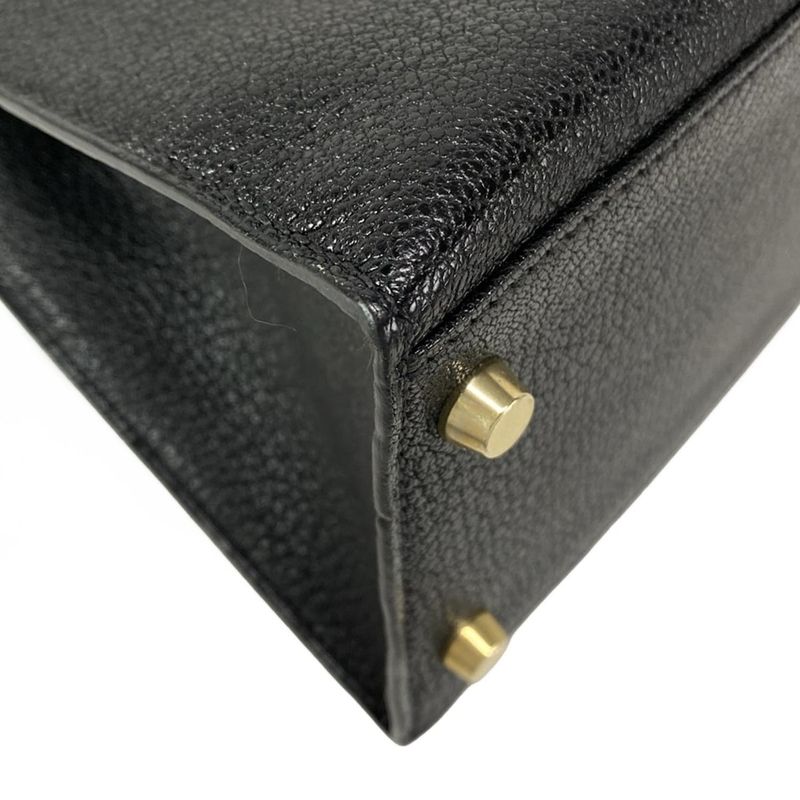 Hermes Handbag Excellent Condition Kelly 28 Black Outer Stitching Gold Hardware