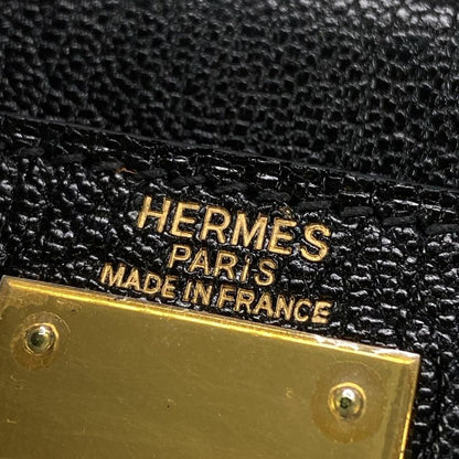 Hermes Handbag Excellent Condition Kelly 28 Black Outer Stitching Gold Hardware