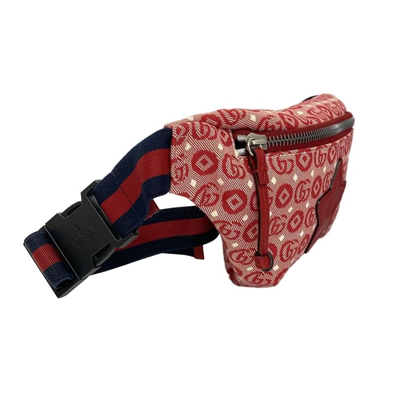 Gucci Waist Pouch Interlocking G Childrens 502095 Red White and Navy
