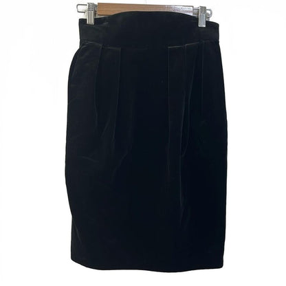 Yves Saint Laurent Long Skirt Size L Women - Black Velour