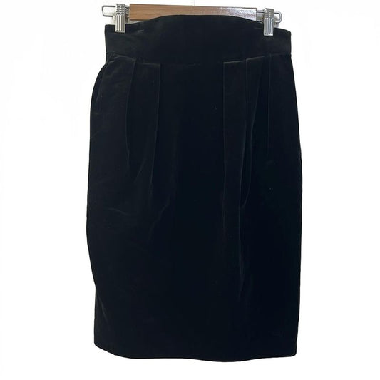 Yves Saint Laurent Long Skirt Size L Women - Black Velour