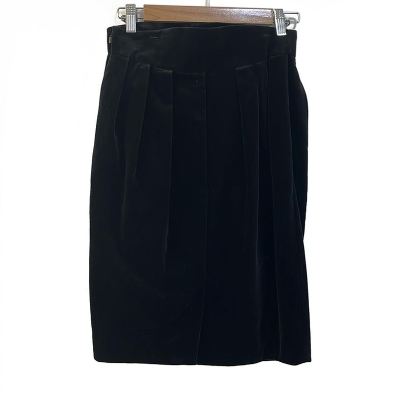 Yves Saint Laurent Long Skirt Size L Women - Black Velour